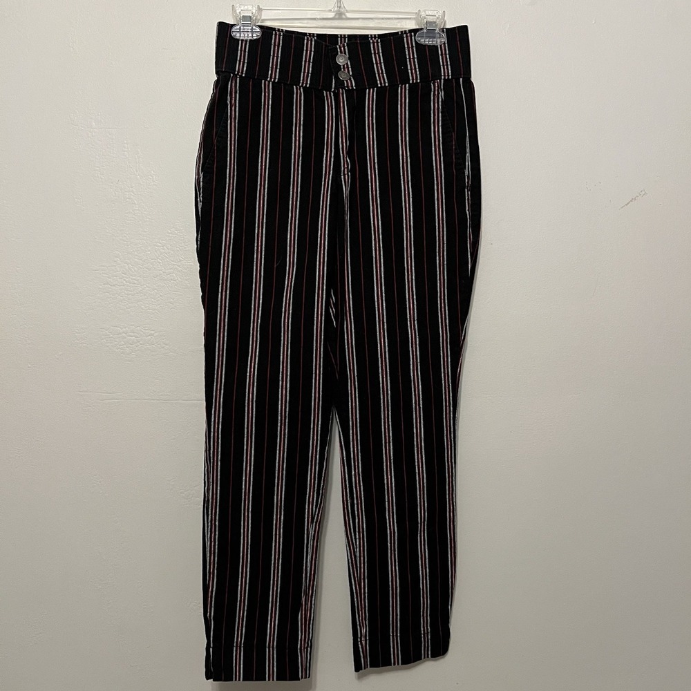 Hollister Y2K‎  Women's Black Red White Striped Pants Size Small